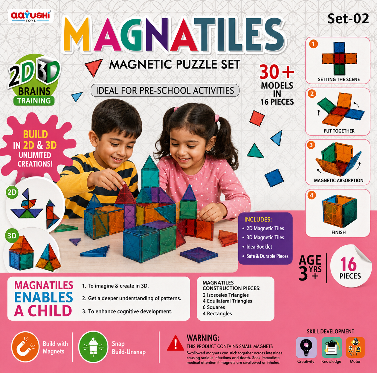 Magnatiles Magnetic Puzzle Set