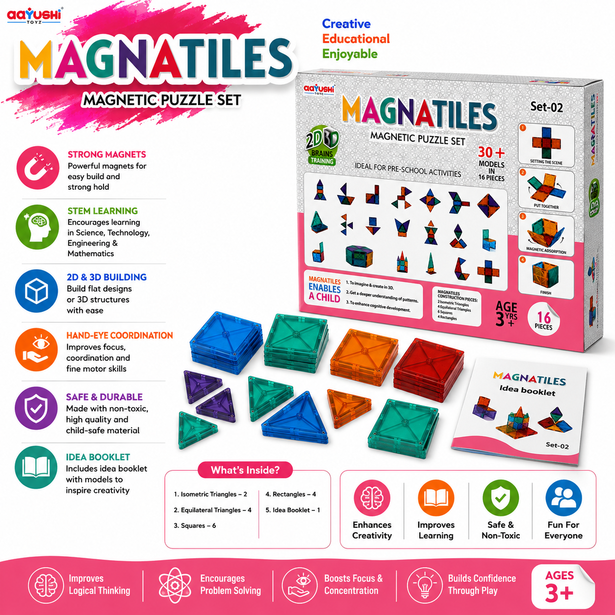 Magnatiles Magnetic Puzzle Set