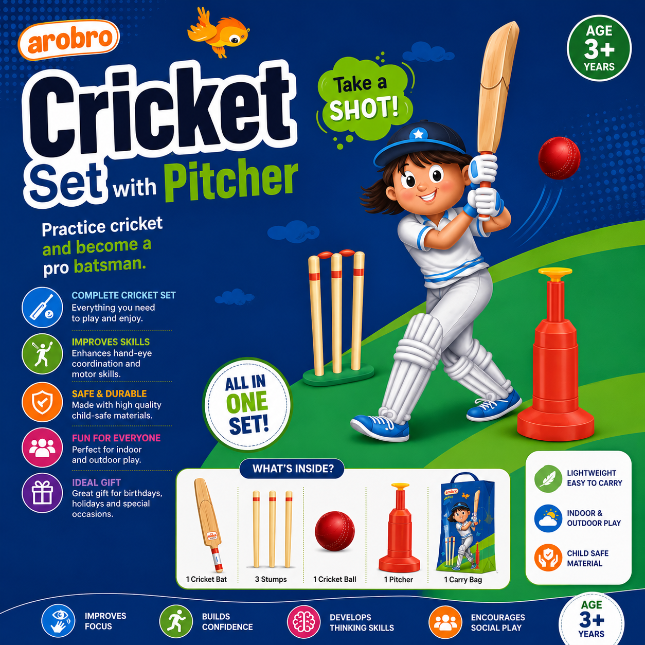 Cricket Set with Pitcher