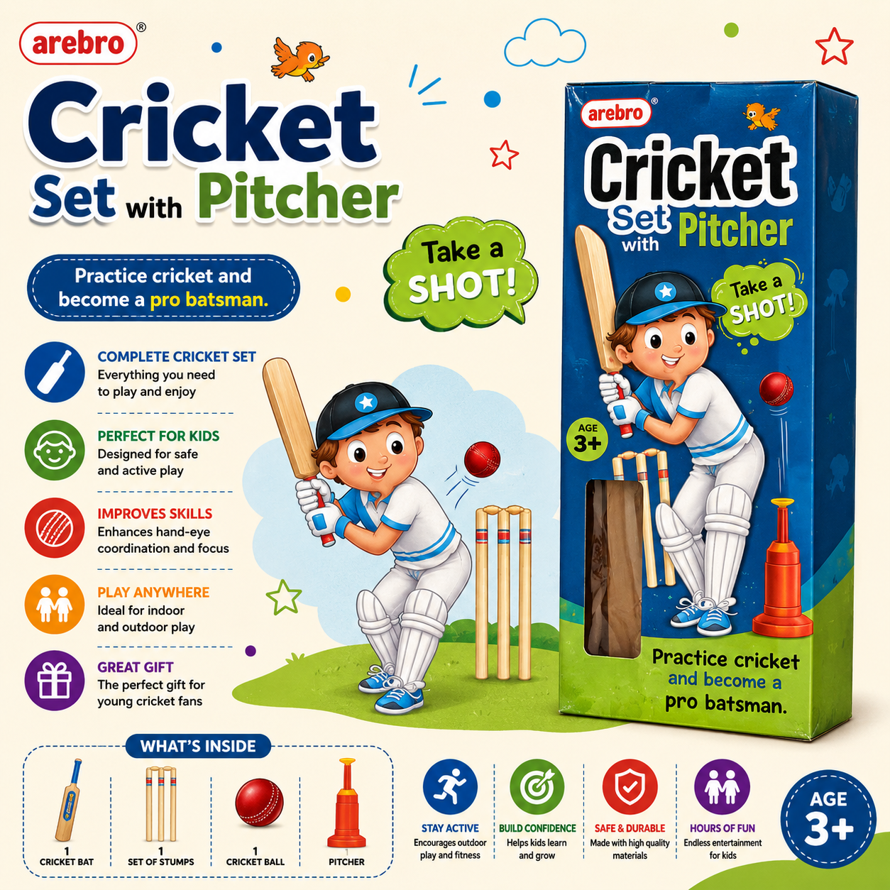 Cricket Set with Pitcher